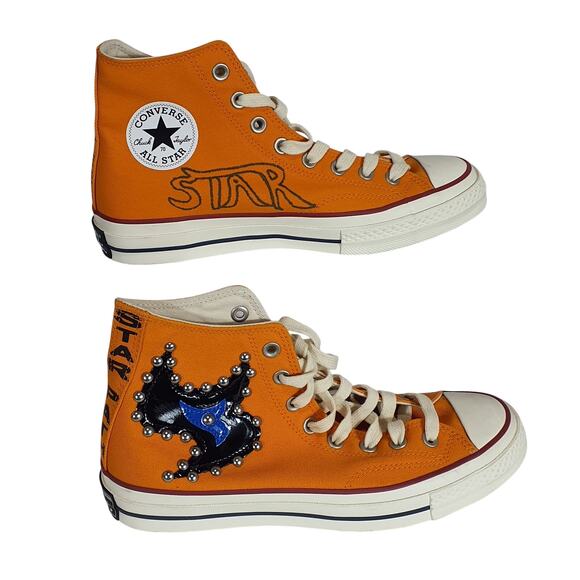 Converse Embellished Orange Chuck 70 Sneakers Size 7.5 US - Picture 2 of 5